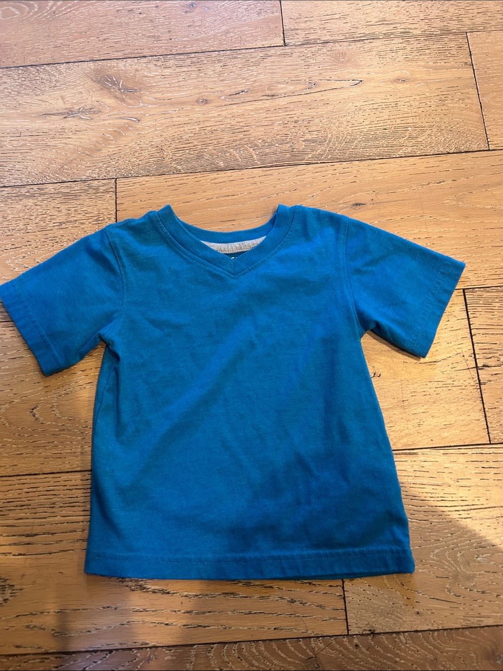 French Toast Bright Teal V-Neck Tee